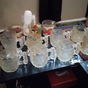 Vintage McDonald's mugs from the '70s the whole collection of the Flintstones